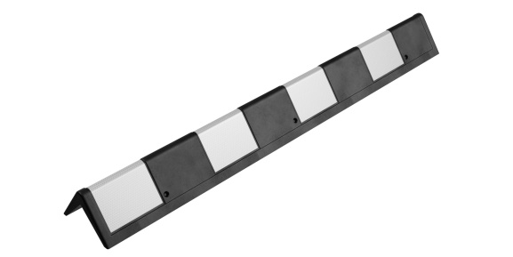 ДУ-12 Демпфер угловой резиновый прямые светоотражатели белые