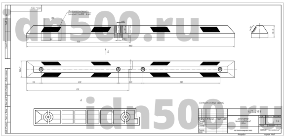 КП-1,83 Композитный Отбойник для парковки секционный (1830х150х110 мм)