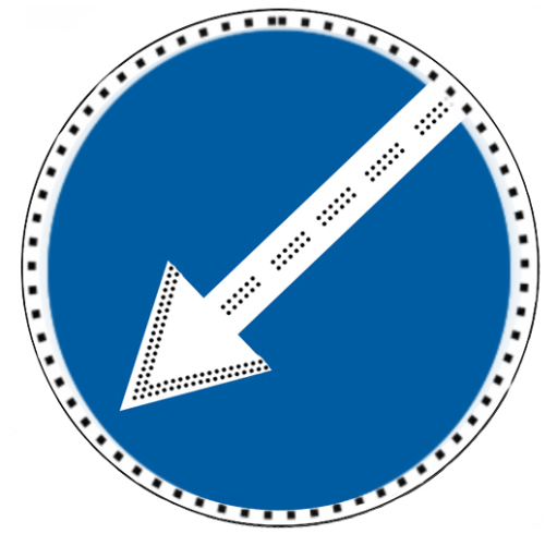 Импульсный знак 4.2.1, 4.2.2, 4.2.3 , D 900 светодиоды по контуру